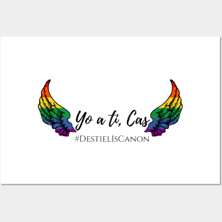 yo a ti Cas destiel is canon rainbow wings Posters and Art